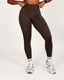 CAKE High Waisted Scrunch Leggings Dark Cocoa