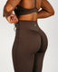 CAKE High Waisted Scrunch Leggings Dark Cocoa