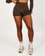 CAKE High Waisted Scrunch Shorts Dark Cocoa