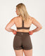 CAKE Minimal V Neck Bralette Dark Cocoa